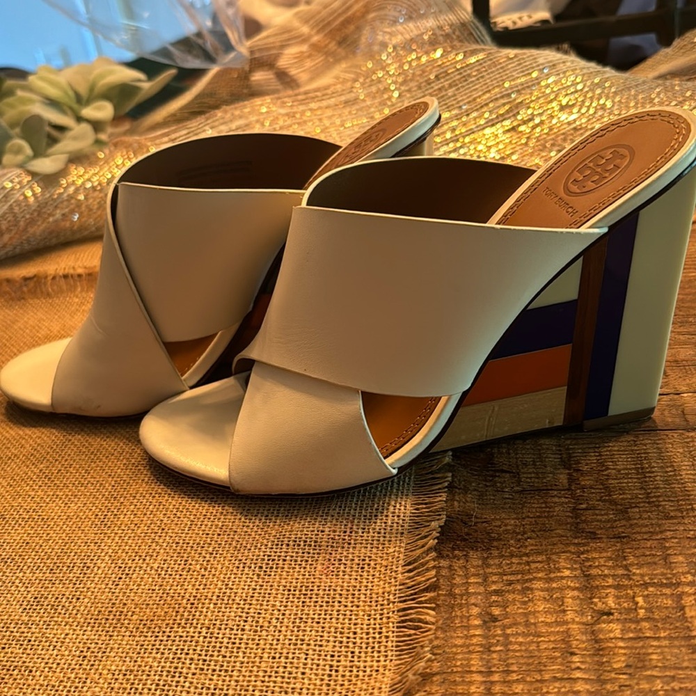 Tory Burch color cube mule